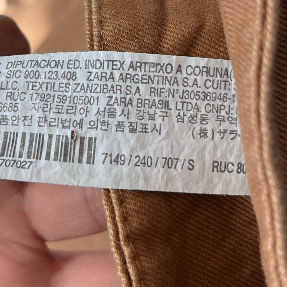 ZARA SNAP BUTTON CUFFED PANTS-TAUPE BROWN-7149/240 - Picture 10 of 10
